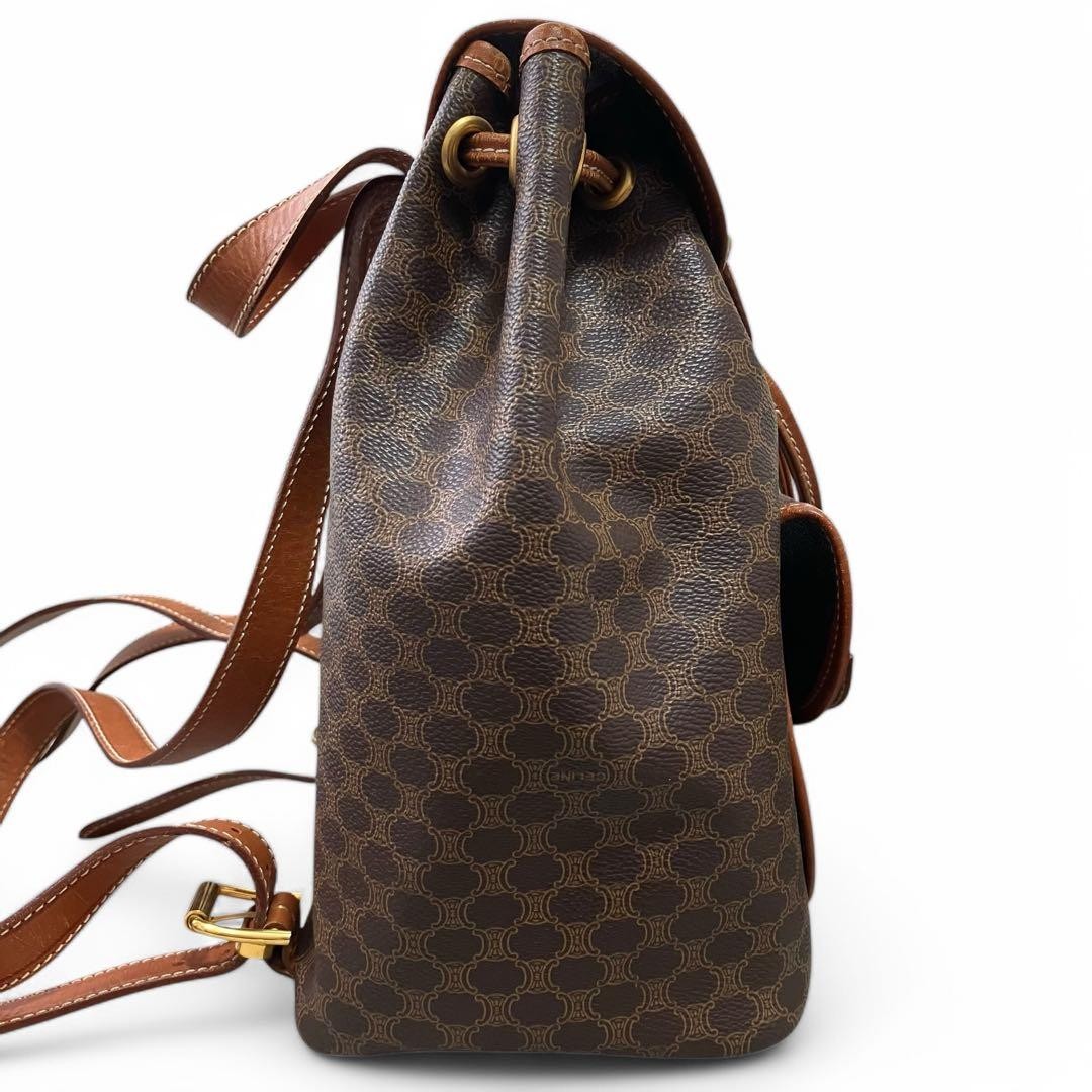 CELINE Mini Backpack Macadam Pattern Brown PVC Le… - image 8