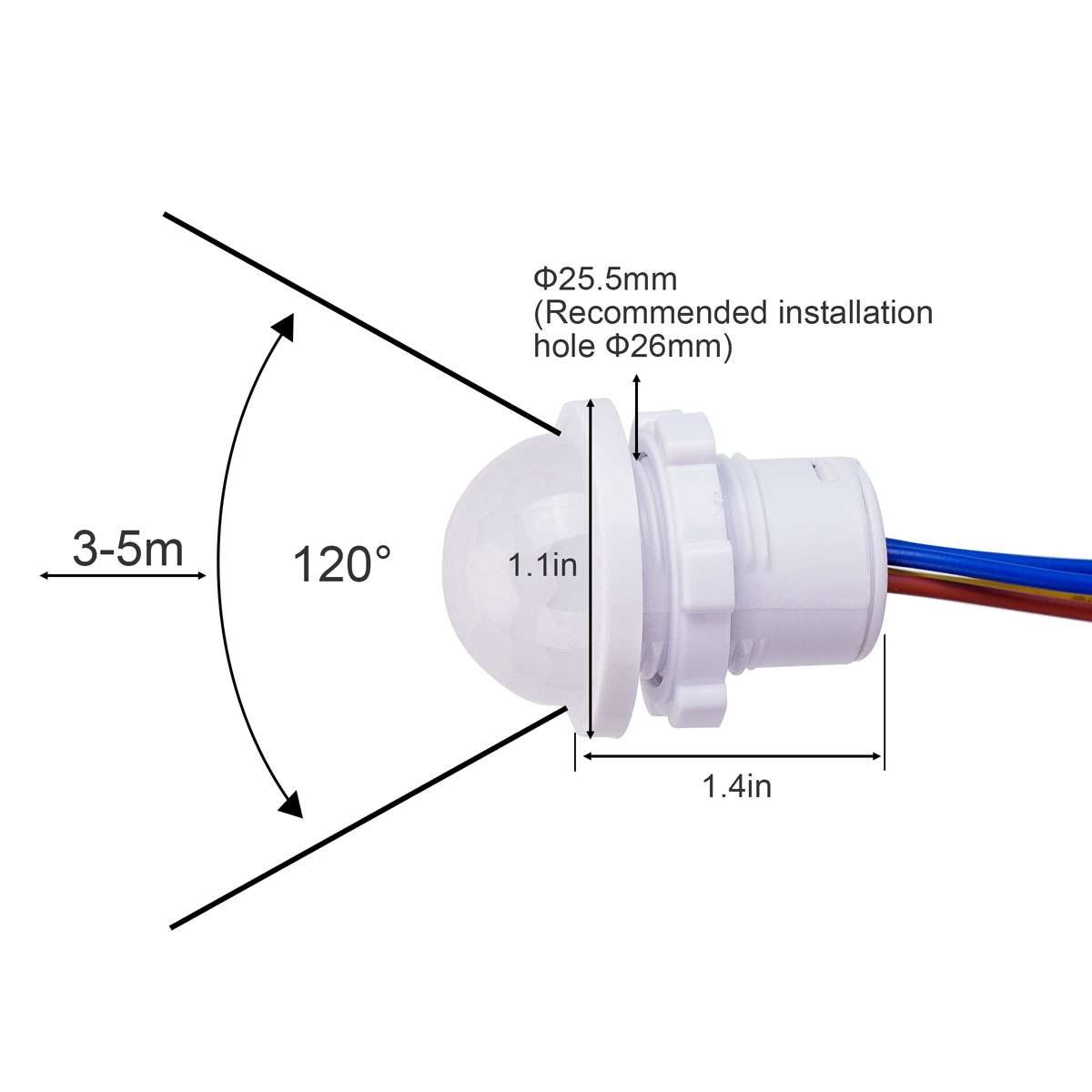 1-5 PIR Infrared Motion Sensor Detector 110V Smart Switch Light Lamp Switch Auto