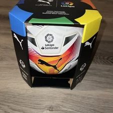 Brand New Puma LaLiga Santander Ball Size 5 White/Red/Orange