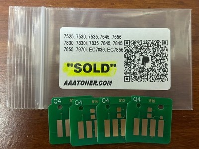 4 Toner Chip (1513 ~ SOLD) for Xerox WorkCentre 7525 7530 7535 7545 7556 Refill