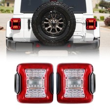 Clear Lens Taillights Brake Reverse Turn Signal Lamps For 18-24 Jeep Wrangler Jl