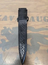 Salty Gil Hibben Black Leather Fixed Blade Dagger/Bayonet Knife Sheath Only