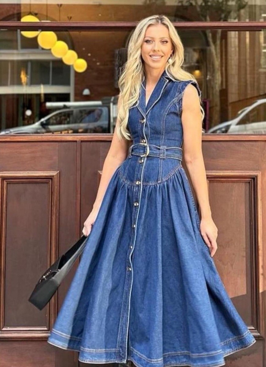 Sassy AJE Elena Maxi Denim Dress - size 14 | eBay Australia Sassy AJE Elena Maxi Denim Dress - size 14 | eBay Australia