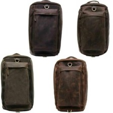 JUSTINREESS INGHILTERRA Zaino In Pelle Militare Da Uomo In Marrone