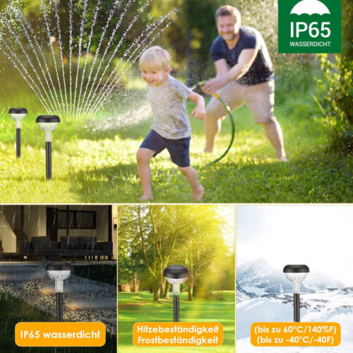 Solarleuchten Garten, 6x Set Solarlampen für Außen, LED Licht Solar Wegeleuchte - Bild 8 von 19
