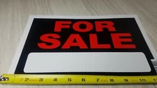 Qty of 6 Signs FOR SALE 8 x 12" Plastic