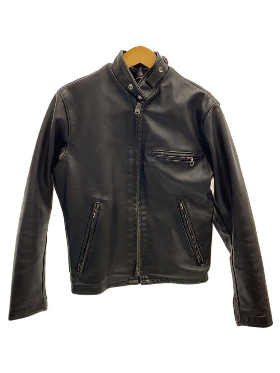 Schott leather jacket blouson 36 Black From Japan USED 641E Schott leather jacket blouson 36 Black From Japan USED 641E