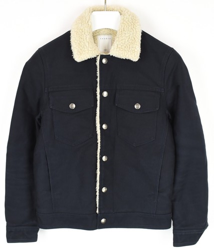 Giacca Invernale Da Uomo NJNJGO Stile Camionista - Fodera In Sherpa E Velluto A Coste - Colletto Con Risvolto E Bottoni - Taglie XS A XL
