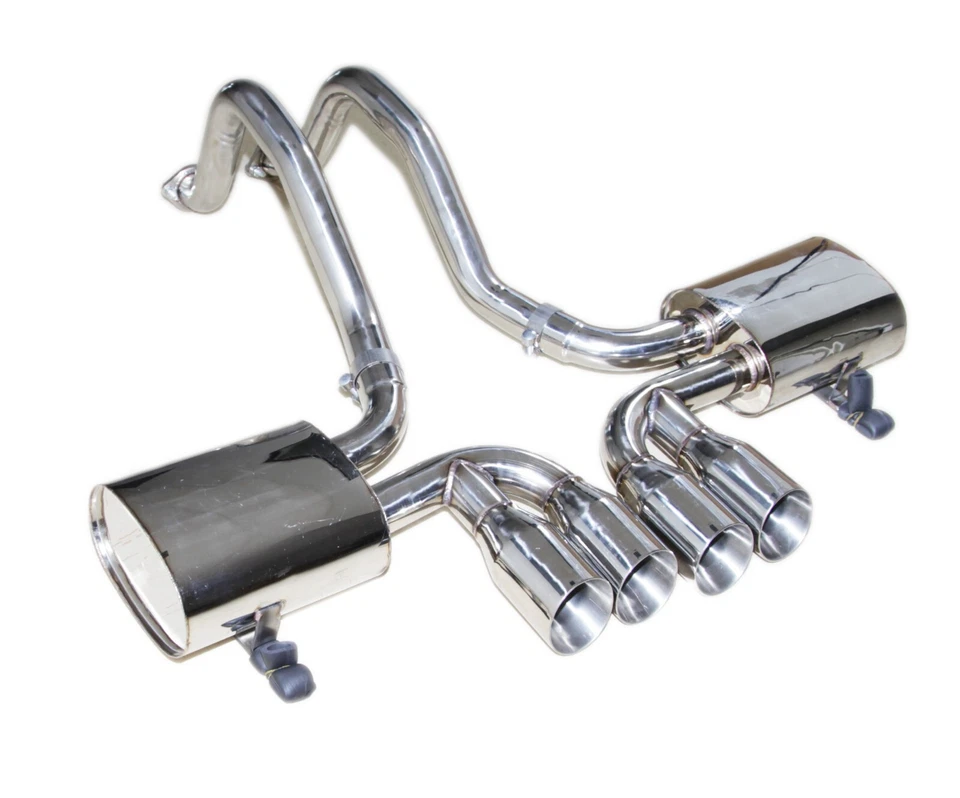Silenciador doble punta de 4" escape Catback apto 97-04 Chevy Corvette/01-04 Z06 5,7 L LS V8 Foto 2 de 4