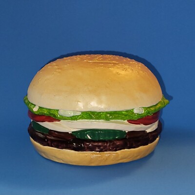 Burger King Whopper Ceramic Coin Bank by Berman & Anderson Inc