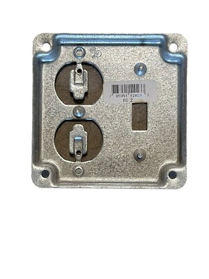  (AN)(5) Sq Exposed Work Cover Toggle Switch/Duplex Receptacle Steel City RS2