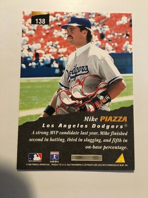 1996 Pinnacle #138 Dodgers HOF Mike Piazza Baseball Card | eBay