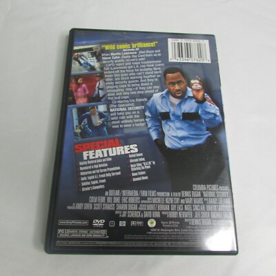 National Security DVD Movie Martin Lawrence Steve Zahn 43396078208