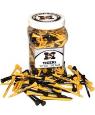 Team Golf NCAA Missouri Tigers Yellow Purple Golf Tees 175 jar 2 3/4 inch NEW