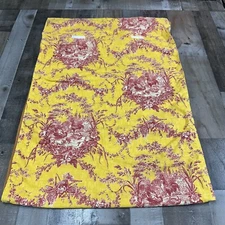 Waverly La Petite Ferme Spice Red Yellow Toile Rustic Rooster French Door Panel