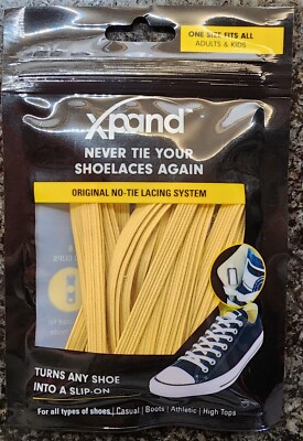Xpand Original Elastic No-Tie Flat Lacing System / Tan / NEW & UNOPENED