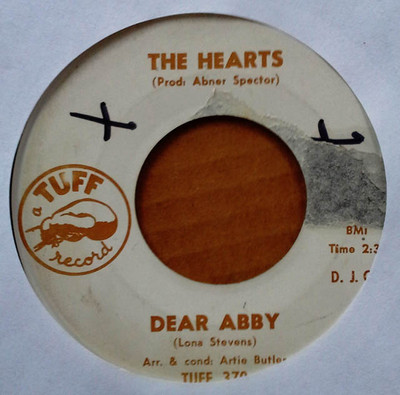 GIRL GROUP - THE HEARTS - DEAR ABBY b/w SING ALONG WITHOUT.. - TUFF - PROMO 45