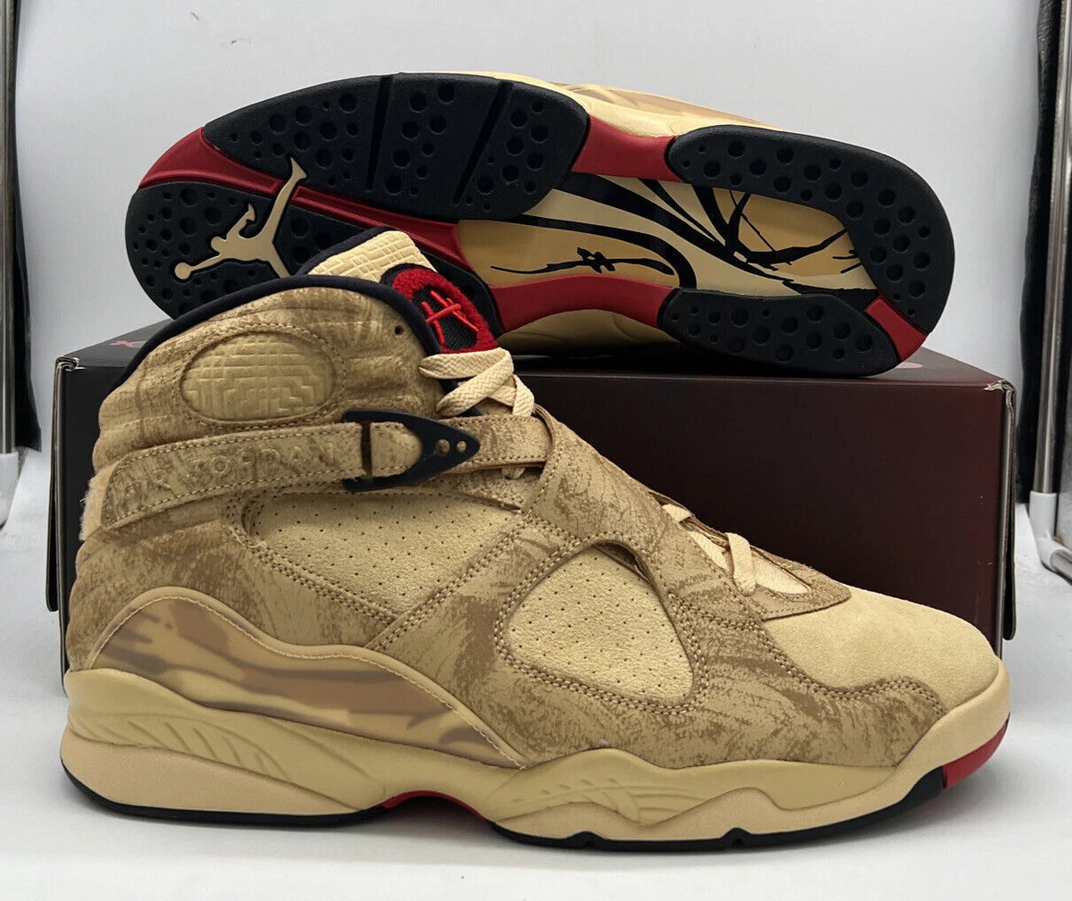 Nike Air Jordan 8 Retro SE Rui Black Samurai Brown Red DO2496-700 Mens Size