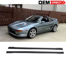 Fits 91-95 Toyota MR2 SW20 Side Skirts Extensions Carbon Textured Splitters - PP