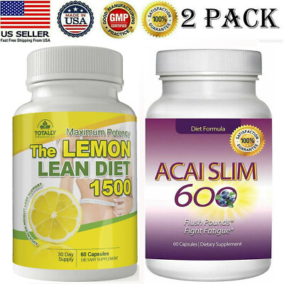 Lemon Powder & Acai Berry Weight Management Support Dietary Supplement 60 Caps