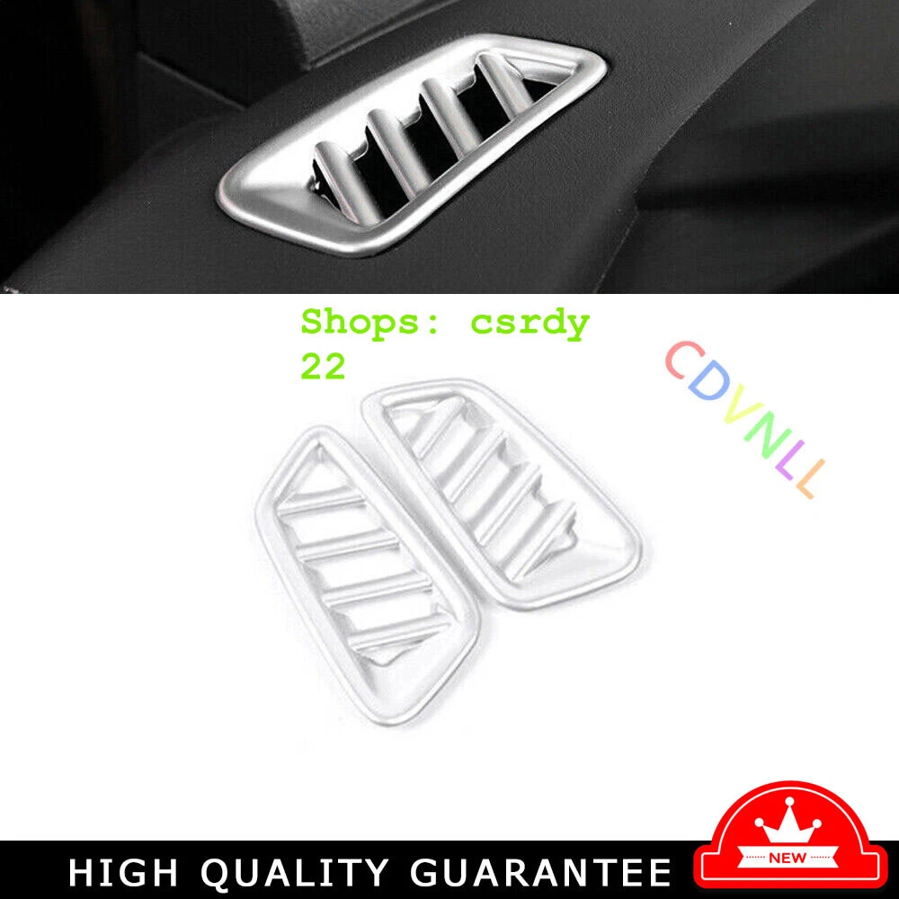 Dashboard L&R Air Outlet Vent Trim 2PCS For Nissan Sentra 2020-2022 Matt Silver