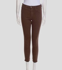 L'AGENCE Margot High Rise Stretch Skinny Denim Jeans 27 Brown Cocoa Made in USA