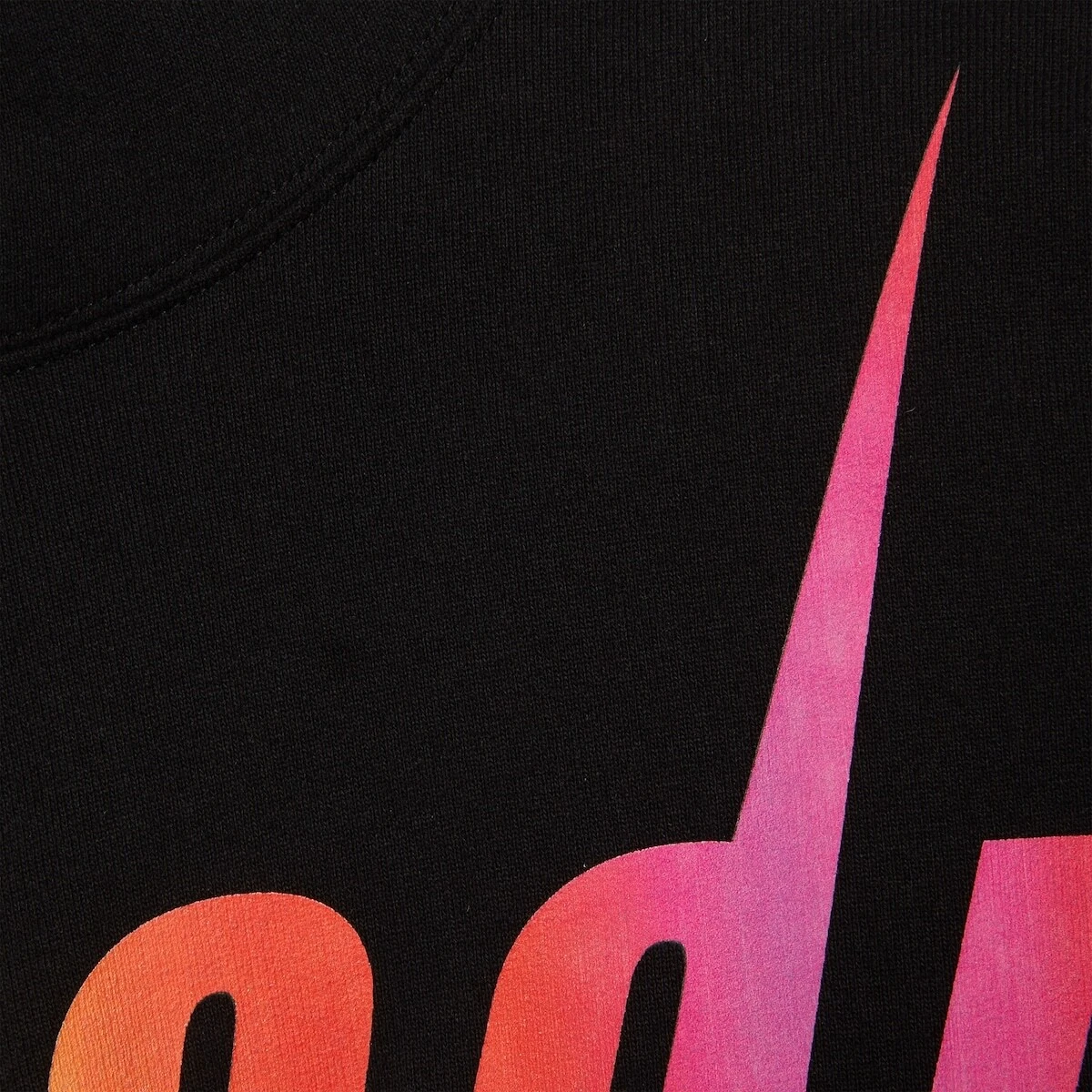 Felpa nera con cappuccio taglia M Gucci Blade stampa arcobaleno