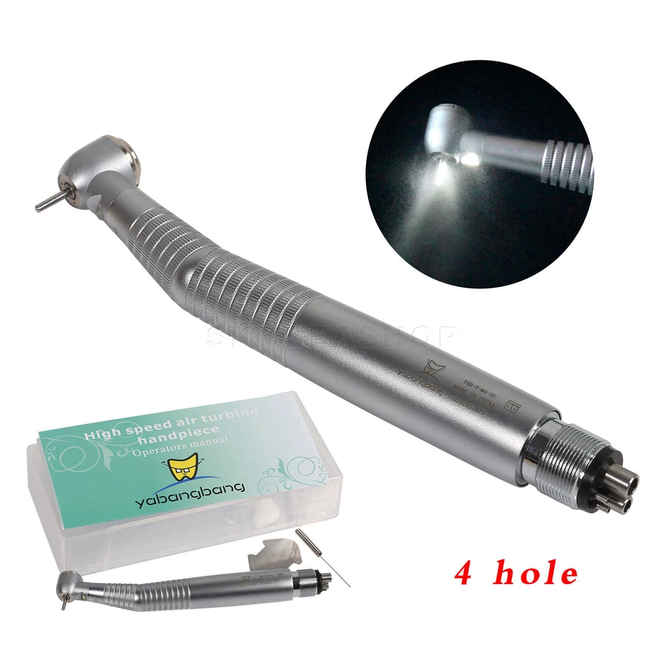 Dental Turbina KaV modelo Luz LED Triple spray Fiber Optic Handpiece 4 holes DE