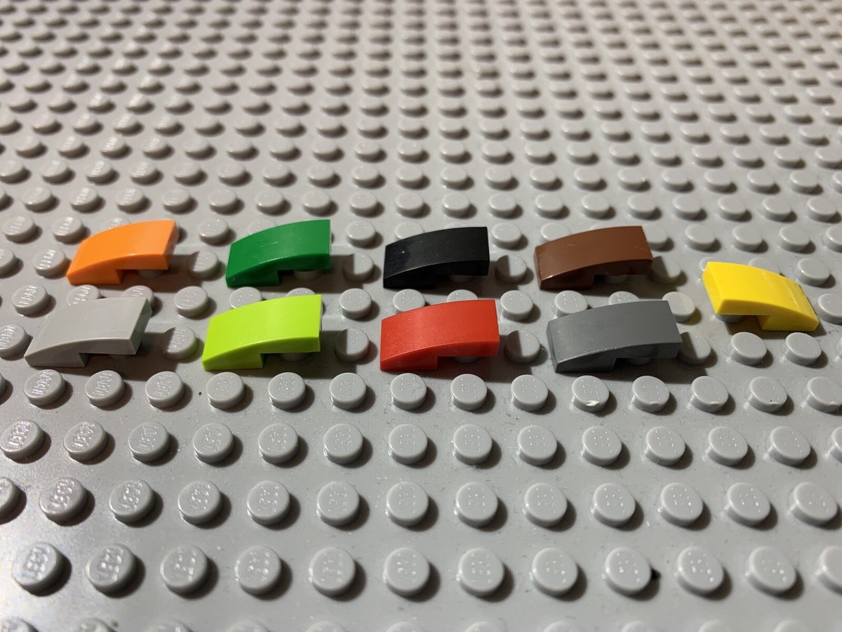 LEGO Parts 11477 (4pcs) Slope, Curved 2x1 No Studs Choose