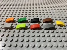 LEGO Parts 11477 (4pcs) Slope, Curved 2x1 No Studs Choose Color