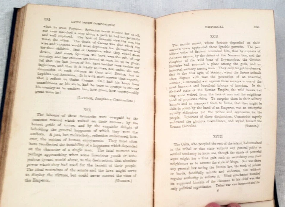 1908 1st,Hardie LATIN PROSE COMPOSITION w Notes on Grammar, Style & Composition - Image 4 of 4