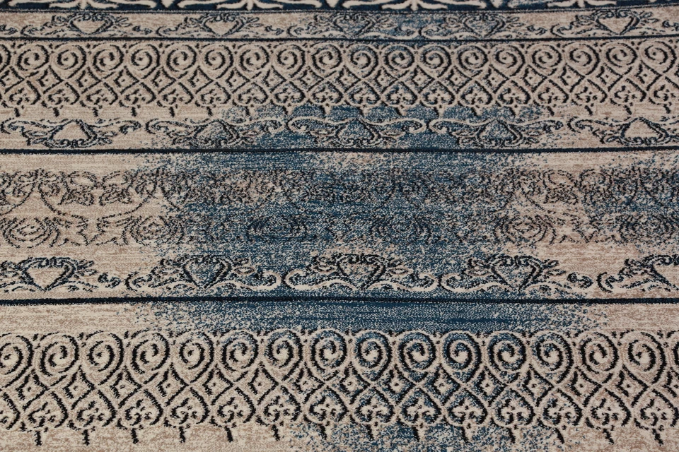 Abstract Turkish Area Rug 6x9 ft Luxury Living Room Carpet - Image 4 of 4