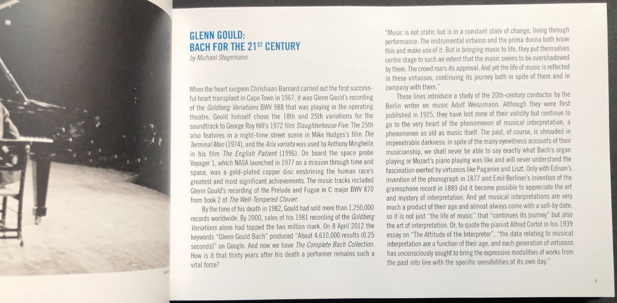 Glenn Gould Complete Bach Collection, 38 CDs, 6 DVDs