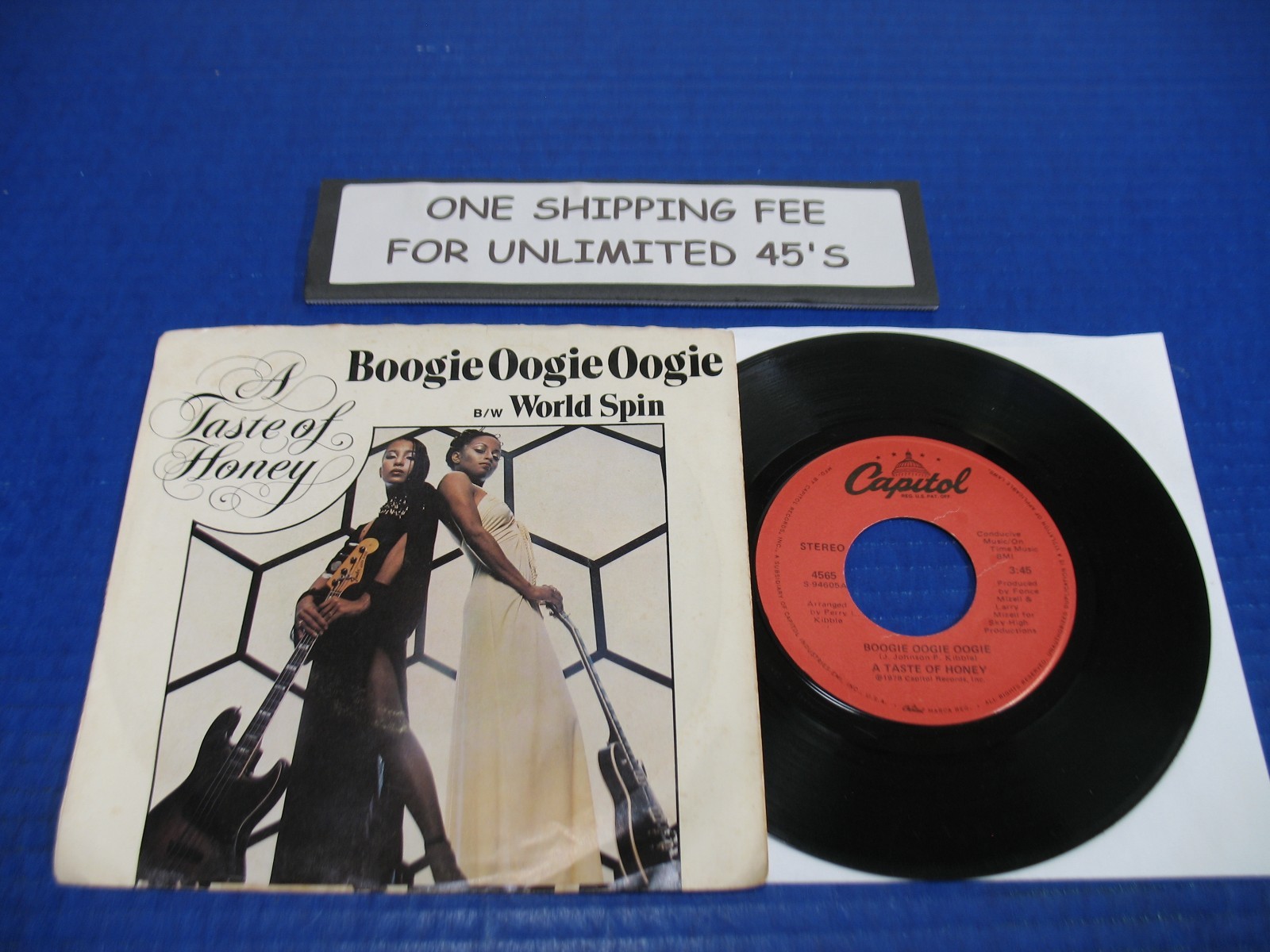 A Taste Of Honey - Boogie Oogie Oogie /World Spin - 70s Soul Funk 45 w/PS VG