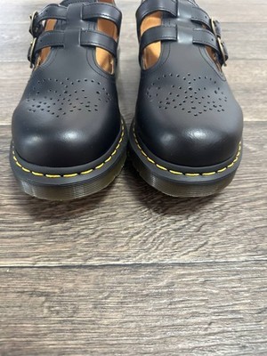 Dr Martens Polley 12916 Mary Jane Black Leather Buckle Shoes eu43