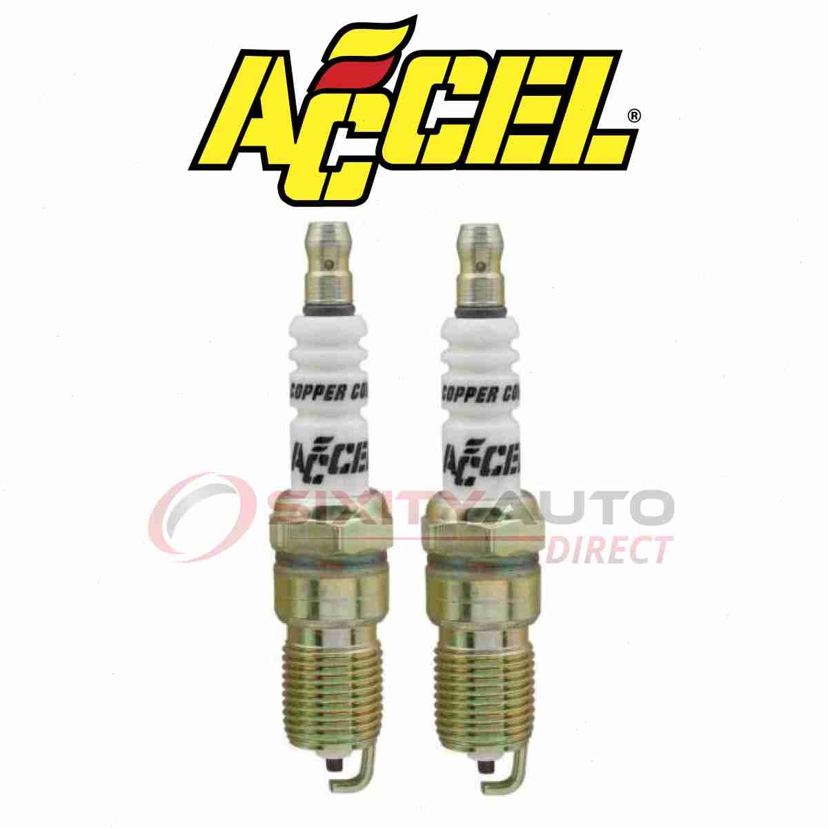 2 pc ACCEL Spark Plug for 1996-2000 Chevrolet Express 3500 5.7L 7.4L V8 - qa