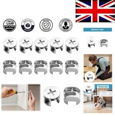 12pcs  Furniture Cam Locks - Durable Zinc Alloy Connecters for Cabinets