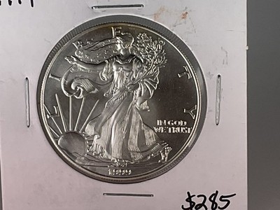 (１)1オンス1999 American Eagle Silver Dollar 1999 American Silver Eagle, One Dollar Coin, US Mint 1 oz. Fine
