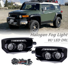 Black Bumper Fog Lights Led Drl Driving Lamps For 2007-2014 Toyota Fj Cruiser Black Bumper Fog Lights Led Drl Driving Lamps For 2007-2014 Toyota Fj Cruiser