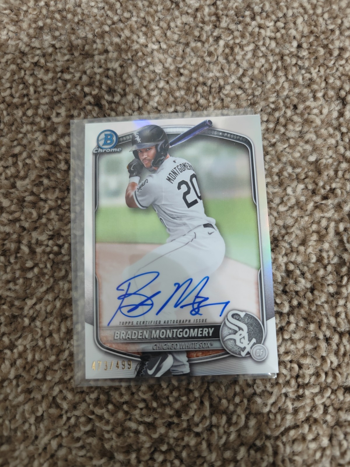BRADEN MONTGOMERY 2025 Bowman Chrome #CPA-BM Refractor Autograph Auto #473/499