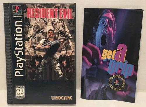 Resident Evil Ps1 Long Box and get a grip Insert Only No Game