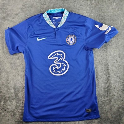 Nike Jersey Mens L Blue Chelsea FC Dri-Fit Soccer Christian