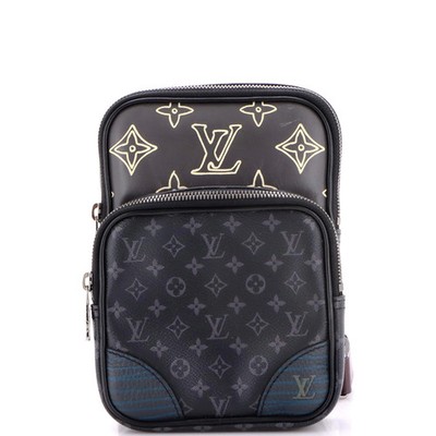 Louis Vuitton Amazone Sling Bag Patchwork Monogram Eclipse Canvas and Printed