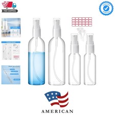 Spray Bottles, 2oz/50ml, 3.4oz/100ml Clear Empty Fine Mist Plastic Mini Trave...