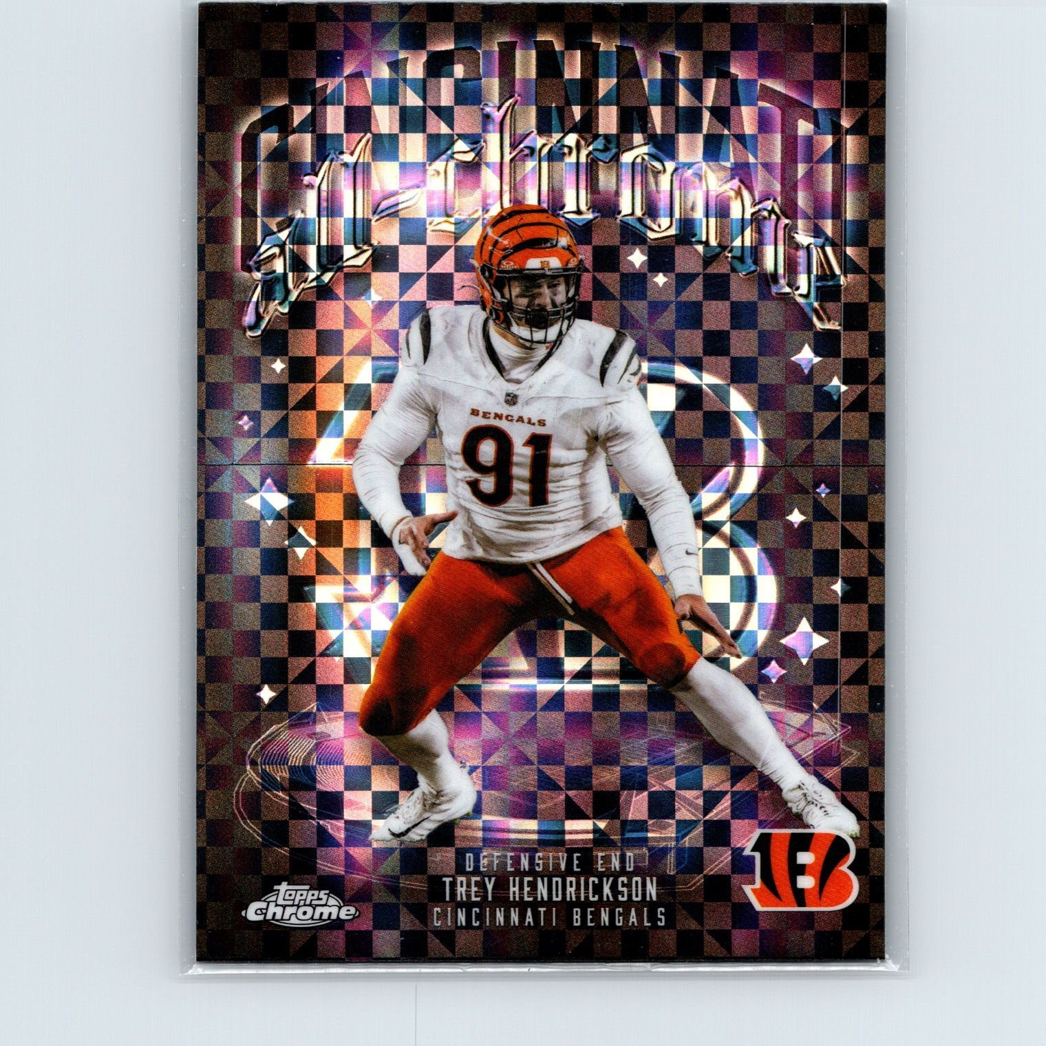 2025 Topps Chrome Trey Hendrickson #ACT-16 All-Chrome Team X-Fractor Bengals