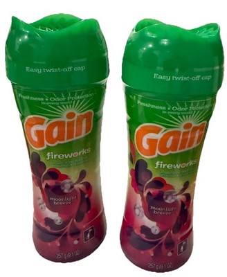 Gain Fireworks In-Wash Scent Booster Beads, Moonlight Breeze 9.1 oz Lot Of 2