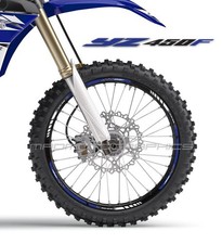 YZ450F YZF 450 motocross wheel decals rim stickers stripes for Yamaha 450 blue