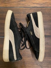 PUMA Classic Suede Trainers Black And White Size UK 5.5