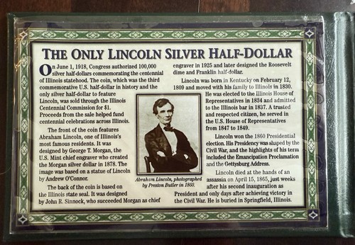 1918 Lincoln Commem Half Dollar / Stamps - (D1/IRRY) - Picture 3 of 5