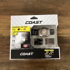 Coast Rechargeable Headlamp Kit FL60R wide angle flood 450 lumens weather proof